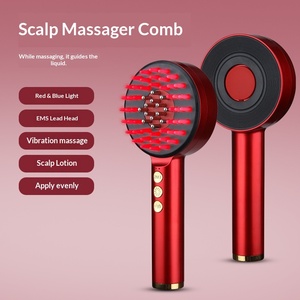Escova de Massagem para Couro Cabeludo com Vibração, Microcorrente EMS, Luz Vermelha, Entrega de Óleo Essencial, Massagem Multifuncional Anti-Caspa - Product Image 5