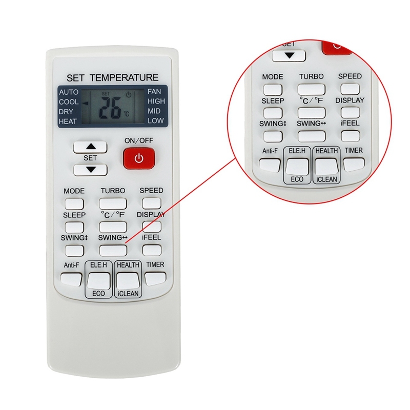 WDZP YKR-H/102E YKR H/102E Replacement Air Conditioner Remote Control for AUX Air Conditioner AC A/C Remote Control YKR-H/002E YKR-H/006E YKR-H/101E