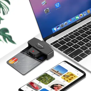 뜨거운 판매 USB C 딥 지불 리더 모바일 신용 ATM 카드 리더 지원 스마트 폰 및 태블릿 용 CAC ID IC 카드