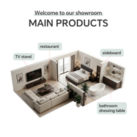 Mueble de Baño Moderno Minimalista con Espejo LED Antivaho de Círculo Completo, Gabinete de Madera Sólida Impermeable