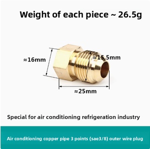 Embouts de raccordement en laiton pour tubes <span class=keywords><strong>1</strong></span>/4" 5/16" 3/8" <span class=keywords><strong>1</strong></span>/<span class=keywords><strong>2</strong></span>" 5/8" 3/4" DE SAE, embouts de raccordement à 45 degrés pour climatisation, réfrigération, CVC et conduites de <span class=keywords><strong>gaz</strong></span> - Product Image 5