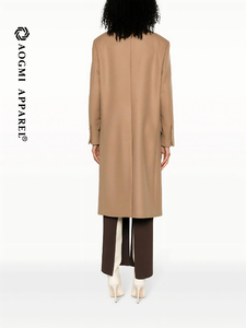 Abrigo de Moda de <span class=keywords><strong>Alta</strong></span> <span class=keywords><strong>Costura</strong></span> para <span class=keywords><strong>Mujer</strong></span>, Chaqueta Cortavientos Holgada de Doble Botonadura, 100% Algodón, Ecológica, Antiarrugas, para Invierno - Product Image 4