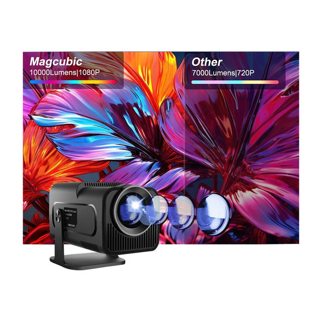 Android 11 Projector 4K Wifi Hy320mini Portable Projectors Mobile Phone Wireless Mirror Screen Casting Link Proyector Home