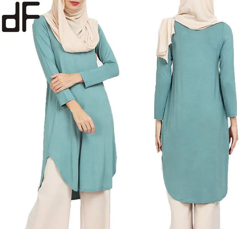 Day Look Fashion Factory Customized Muslim High-Neck Tunic Tops For Women Loose Fit