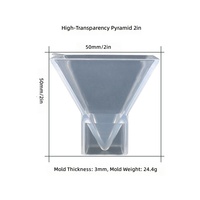 Moule en silicone pyramidal contemporain à haute transparence pour la résine époxy, idéal pour les loisirs créatifs et la décoration intérieure, respectueux de l'environnement