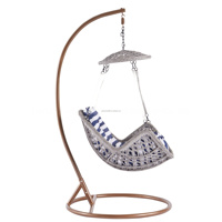 Ventes directes d'usine Mobilier d'extérieur personnalisé Salon Hamac Patio Balcon Jardin Rotin Oeuf Balançoire Chaise avec support