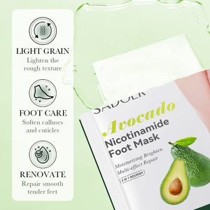 Vente en gros de masque pour les pieds à la niacinamide à base de plantes avocat crème hydratante parfum naturel collagène infusé pour le rajeunissement de la peau utilisation au <span class=keywords><strong>spa</strong></span> - Product Image 3