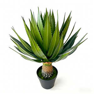<span class=keywords><strong>Agave</strong></span> Artificial <span class=keywords><strong>Grande</strong></span> de 120 cm con 56 Hojas, Árbol Antiguo con Espinas, Banda Azul, Cactus Artificial en Maceta de Plástico Negra, Decoración de Piso para el Hogar - Product Image 4