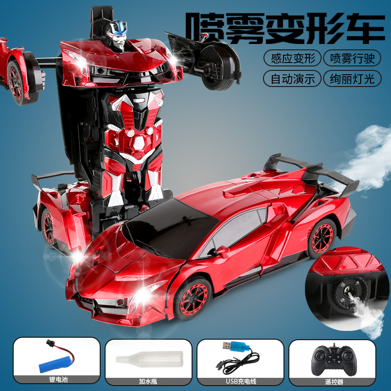 Grand spray de transformation voiture-rouge