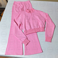 Ensemble deux pièces pour femmes avec logo personnalisé, vêtements Y2K, sweat-shirt à fermeture éclair en coton et pantalon de survêtement ample, ensembles de survêtements pour femmes, jogging, survêtements