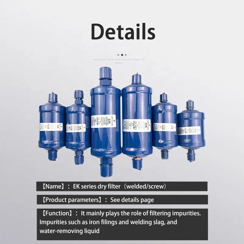 Ek Serie Sae/Odf Koeling Reserveonderdelen Drogen Koelmiddel Filtratie Vloeibare Lijn Filter Droger Voor Condensatie Unit