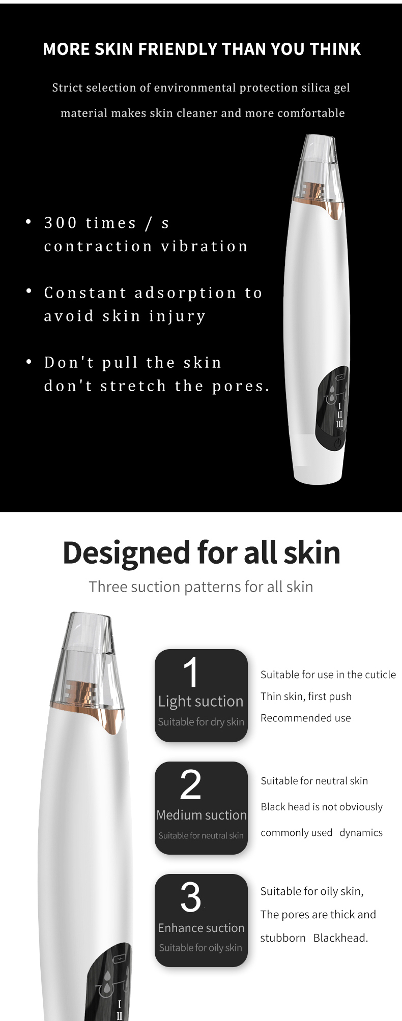 T Zone Whitehead Blackhead Control Black Head Remover Cleansing Vacuum Suction Instrument Apparatus Extractor Machine Aspirator
