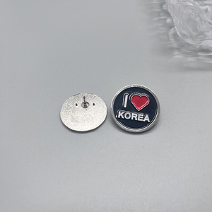 دبابيس شارة مخصصة في بلدان مخصصة I Love Korea دبوس مينا مستدير دبابيس شخصية - Product Image 3