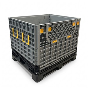 Contenitore Pieghevole da 1000L, Scatola in Plastica Richiudibile con Porta a Mezza Apertura per Magazzino e Ricambi Auto - Product Image 1