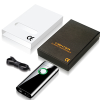 Briquet USB rechargeable TYPE C en gros avec logo intelligent, grand arc électronique pour cigarettes, idéal pour les cadeaux promotionnels personnalisés avec affichage de puissance