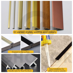 <span class=keywords><strong>Seuil</strong></span> <span class=keywords><strong>de</strong></span> <span class=keywords><strong>porte</strong></span> moderne en aluminium décoratif, bande <span class=keywords><strong>de</strong></span> transition plate pour le sol - Product Image 3