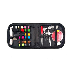 Portable Sewing Kit With <b>Needles</b> Threads Scissors Thimbles Safety Pins For Home Use Oval Shape Textile Material - Product Image 4