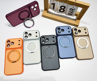 Support magnétique rotatif à 360 degrés, 2,0 mm, changement instantané de couleur, coque de téléphone portable en PC+TPU mat pour iPhone 18 Pro Max