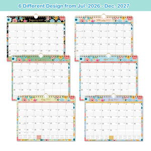 ปฏิทินติดผนัง ปฏิทินฉีกได้ 12 เดือน สีสันสดใส ปฏิทินติดผนังแบบเกลียว ปฏิทินตั้งโต๊ะแบบฉีกได้รายเดือน - Product Image 6