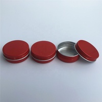 Pot rond en aluminium rouge de 30 ml avec couvercle à vis, 1 oz, pour le stockage de crème pour les yeux, emballage en aluminium, boîte ronde