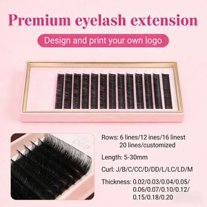 Matte Natural Eyelash Extensions <b>Individual</b> <b>Lash</b> Extensions PBT Material Vegan Cruelty-Free Easy Fan Tray Russian Las Extension - Product Image 4
