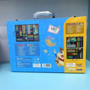 Set di pastelli in legno a 108 pezzi per studenti per colorare l'arte divertente e divertente scarabocchiare la pittura e la scrittura delle vacanze - Product Image 4