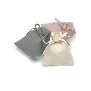 Sac à bijoux en flanelle avec pendentif Logo sac de rangement recyclable pour impression de timbre sac à cordon pochette à bijoux - Product Image 2