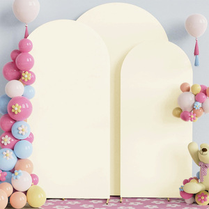 Factory Wholesale Wedding Birthday Party Decoration <strong>Arch</strong> Cover Solid Color Background <strong>Stretch</strong> <strong>Arch</strong> Cover - Product Image 1