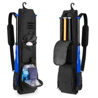 Bolsa para Bates de Béisbol con Capacidad para 6 Bates, Impermeable, Gran Capacidad, con Gancho para Colgar en la Cerca, Correas de Hombro Ajustables, Oxford