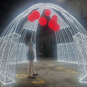 Grande arche <span class=keywords><strong>de</strong></span> Noël pour l'extérieur, motif <span class=keywords><strong>de</strong></span> fête, éclairage <span class=keywords><strong>de</strong></span> fête, <span class=keywords><strong>d</strong></span>écoration <span class=keywords><strong>d</strong></span>'arche <span class=keywords><strong>de</strong></span> rue extérieure, <span class=keywords><strong>d</strong></span>écoration 3D, motif <span class=keywords><strong>d</strong></span>'arche lumineuse, entrée - Product Image 1