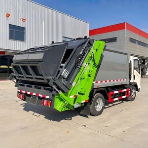 Camion à ordures compacteur HOWO 4x2 à chargement arrière de 7 mètres cubes, camion de transport de déchets diesel manuel - Product Image 5