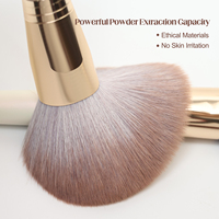 Kit de 11 pinceaux de maquillage blancs, poils véganes, manche en bois, pour fond de teint, fard à paupières, blush, pinceaux cosmétiques professionnels, OEM disponible