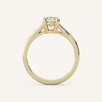 Bague de fiançailles solitaire en or massif 10K/14K/18K avec diamant de laboratoire ovale de 2 carats, taille croisée, à deux branches, certifiée IGI CVD/HPHT