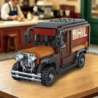 M201 MOC City Retro 1929, modèle de voiture, ornements de véhicule, kits de modèles à assembler, briques, cadeaux pour adultes, 368 pièces, ensembles de blocs de construction