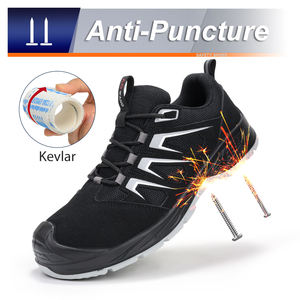 JIANKUN Bottes unisexes en cuir de vache Mode SBP/EH Anti-perforation/anti-écrasement Embout en acier <span class=keywords><strong>Chaussures</strong></span> de sécurité décontractées pour <span class=keywords><strong>hommes</strong></span> <span class=keywords><strong>Chaussures</strong></span> de sport industrielles Hiver - Product Image 4