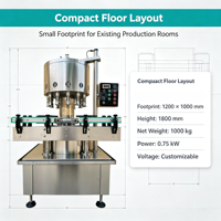 Remplisseuse rotative haute vitesse pour liquides, haute précision, pour spiritueux, whisky, vodka, produits chimiques, acceptant la conception personnalisée OEM