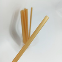 Pailles en PLA 6x210mm droites à extrémité plate jetables pour bière artisanale, garniture de cocktail, boisson OEM