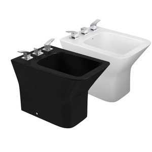 Inodoro femenino sin electricidad con mezclador de suelo, bidé de 3 orificios, acabado mate, con ducha y mueble. - Product Image 1