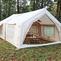 Tente gonflable de camping confortable et imperméable de 18 m² avec deux chambres, idéale pour l'extérieur (OEM/ODM)