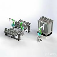 Bras robotique manipulateur KUKA, application d'impression 3D robotique, imprimé avec des matériaux spécialisés, industrie de la construction, charge utile de 210 kg