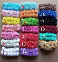 Couronne de roses multicolores en mousse, mini-têtes de fleurs artificielles pour la décoration de bouquets de mariage DIY