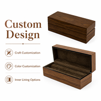 Boîte de rangement longue en bois massif avec double porte, finition mate, logo estampé or, pour compléments alimentaires, doublure couleur personnalisée