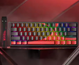 Teclado aula Win 68HE MAX Negro-Rojo Serie 8K, con cable, para PC de escritorio y portátil, teclas RGB Contour Line, interruptores magnéticos intercambiables en caliente, 68 teclas - Product Image 2