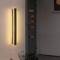 Applique murale LED d'extérieur de style moderne bande de 30 à 200cm de long IP65 lampes murales LED de jardin étanches 18W fer à repasser en acier inoxydable