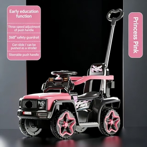 Voiture électrique tout-terrain <span class=keywords><strong>pour</strong></span> enfants avec poignée de poussée, musique et lumières, <span class=keywords><strong>pour</strong></span> tout-petits - Product Image 2