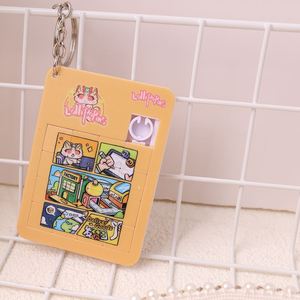 Porte-clés puzzle Klotski avec logo personnalisé, jeu Klotski, jeu de société Huarongroad, jeu de mathématiques, mini porte-clés, jouet éducatif pour enfants - Product Image 5