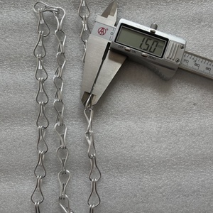 Chaînes métalliques en aluminium de couleur rouge de 2,0 mm de diamètre pour la décoration - Product Image 3