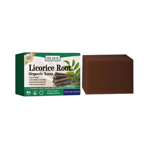 EELHOE fatto a mano liquirizia radice sbiancante sapone per la pulizia della pelle di bellezza idratante per lo sbiancamento delle articolazioni e melanina - Product Image 1