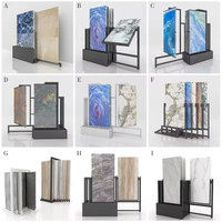 Présentoir pour dalles de pierre rotatives en métal Système d'affichage Pull-Push pour carreaux de céramique avec support d'affichage en quartz pour salle d'exposition