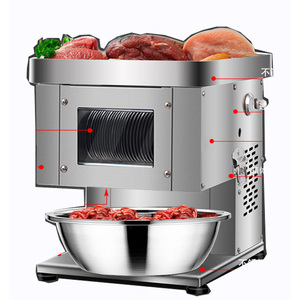 Máquina para hacer tocino, máquina de <span class=keywords><strong>dados</strong></span> de carne fresca, picadora de cerdo, cortador de carne cuadrado plegable, pescado, pollo, ganso - Product Image 4